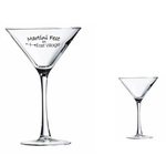 10oz Martini Glass with Colored Stem, spot color process