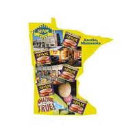 Customizable Minnesota map-shaped .060" thick recyclable rigid laser cut...