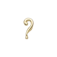Question mark shape lapel pin with military clutch, up to 5/8".... from ASI...
