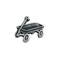 Wagon shape lapel pin with military clutch, sized up to 5/8".... from ASI...