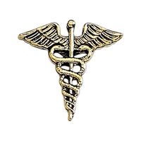 Caduceus lapel pin with military clutch, up to 3/4".... from ASI 68760 Marken...