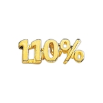 110% Lapel Pin