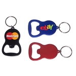 Round bottle opener key chain