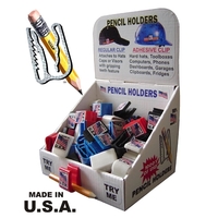 Retail display, of pencil holders; 40 regular hat clips and 40... from ASI...