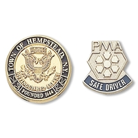 Die Struck Brass Lapel Pin - up to 2 color Epoxy colorfill