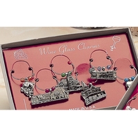 Custom design wine charms set of 6, with 2 beads per... from ASI 68760 Marken...