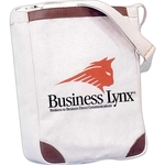 Canvas messenger tote bag