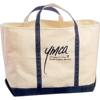 Canvas tote bag with accent handles