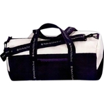 Two-tone duffel bag