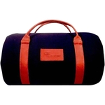 Duffel bag with leather handles