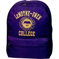 Standard backpack with zip-close front pouch pocket and top carry handle.......