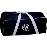 Square duffel bag with large zipper opening