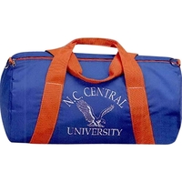 Barrel bag with top zipper