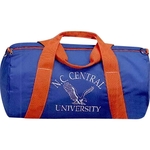 Barrel bag with top zipper