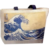 Canvas duck museum tote bag with 1" natural cotton handles, 17"... from ASI...