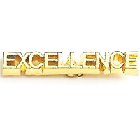 Excellence (word shape) lapel pin with military clutch, up to 1... from ASI...