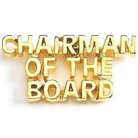 Chairman Of The Board lapel pin with military clutch, up to... from ASI 68760...