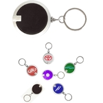 Coaster shape round flashlight key chain
