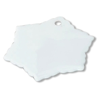 Snowflake shaped, Christmas tree ornament made from porcelain.... from ASI...