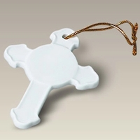 Cross shaped, Christmas tree ornament made from porcelain.... from ASI 68878...