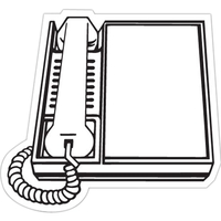 Telephone shaped magnet, 2 3/4" x 3".... from ASI 68507 The Magnet Group