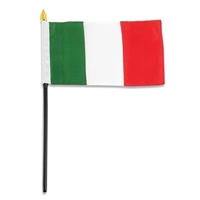 Italy, 4" x 6" Italian flag with 10" pole - Ready... from ASI 45100 Chulani...