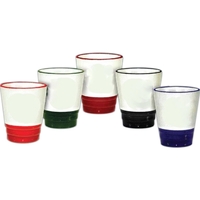 1.5 oz. Ceramic shot with red trim.... from ASI 92133 777 Promotional...