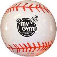 Inflatable beach ball with baseball sports design, With Large 4" Imprint......