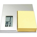 Memo Pad Holder with Clock