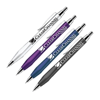Stylish click action ballpoint pen with triangular grip.... from ASI 40544...