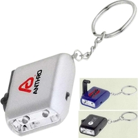 Miniature wind up key chain flashlight with two bright white LED... from ASI...