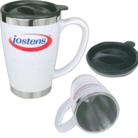 Insulated ceramic look PP mug with handle and lid.... from ASI 42920 Busrel Inc