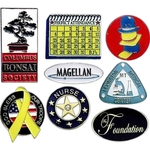 Lapel Pin, Die Struck Iron with Soft Enamel Color Fill