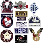 Custom Lapel Pin, Die Struck with Soft Enamel Color Fill