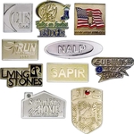 Lapel Pin, Die Struck w/Two-Tone Bright Sandblast Background