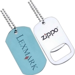 Dog Tag Bottle Opener, Zinc Die Cast, Etched w/Soft Enamel