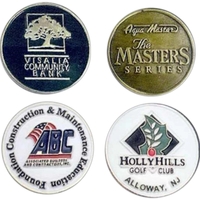 Die Struck Golf Ball Marker with Soft Enamel Color Fill
