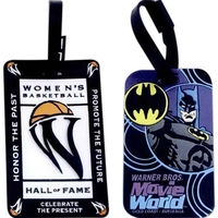 Custom Molded PVC Rubber Luggage Bag Tag: Slip-In