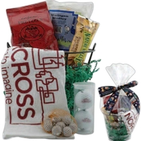 Golf gift basket includes 2 golf balls, hemmed golf towel and... from ASI...
