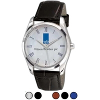 ABelle Promotional Berkeley Silver Watch w/ Leather St