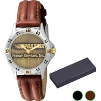 Watch made with an alloy case with a simulated leather strap,... from ASI...