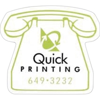 3 11/16" x 3 5/16" telephone shaped magnet with 4-color process... from ASI...
