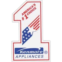 3.38" x 2.13" number one shaped magnet with four color process... from ASI...