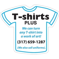 3.16" x 3.75" t-shirt shaped magnet with four color process customization.......