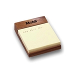 Wood Note Holder with 3" x 3" Self-Stick Paper