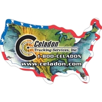 U.S.A Flag Design Around The U.S.A Map Outline Magnet - ... from ASI 39395 ZZ...