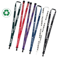 3/8" P.E.T. Recycled Silk Screen Lanyard