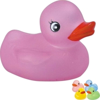 Transparent color squeaking rubber duck toy, balanced for floating.... from...