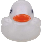 Squeaking Clear rubber duck