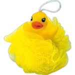 Rubber duck shower puff